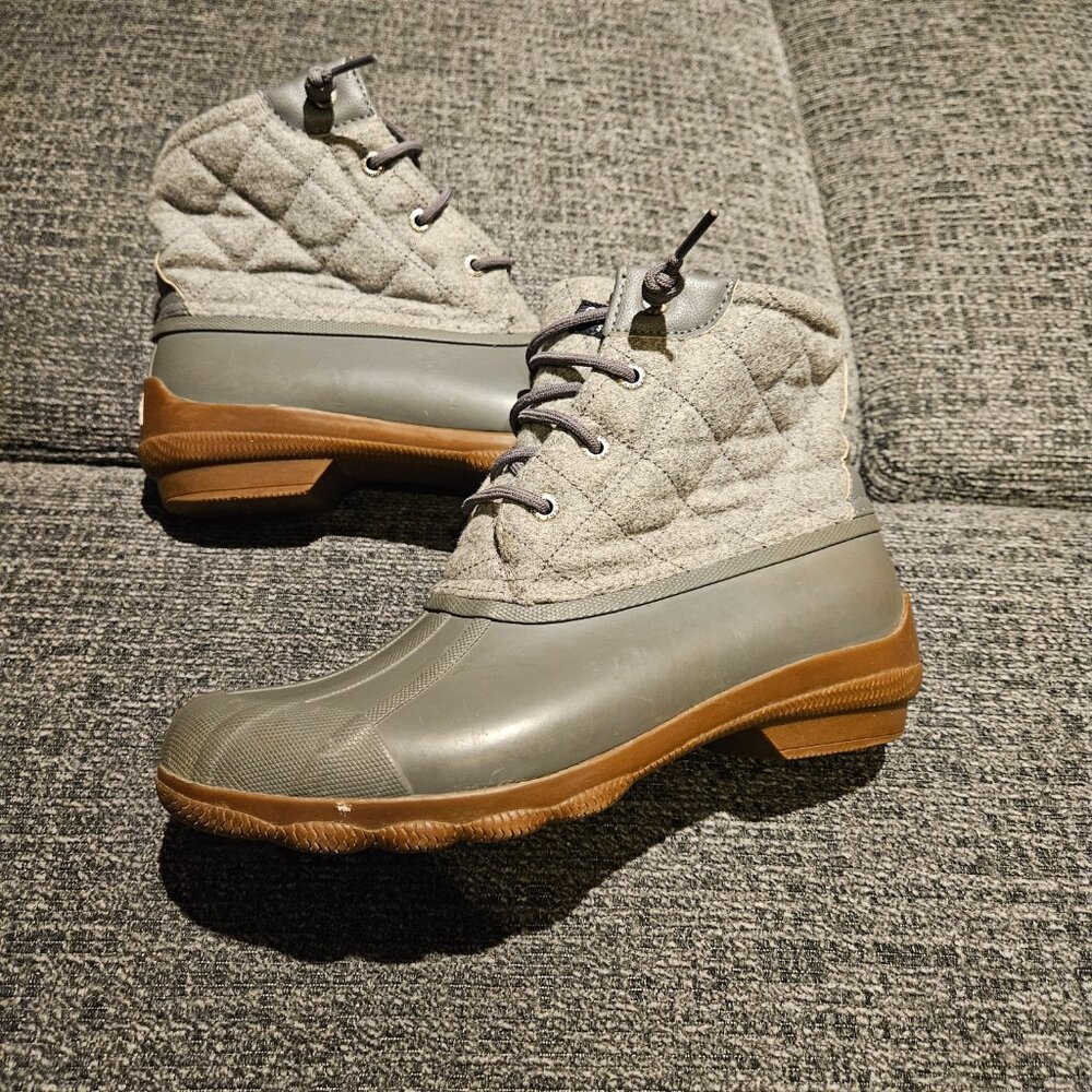 Sperry Saltwater Grey Duck boots